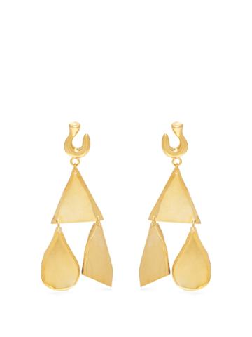 Sophia Kokosalaki Hook & Runes Gold-plated Earrings