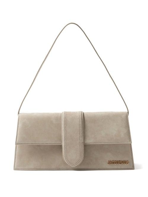 Jacquemus - Bambino Suede Shoulder Bag - Womens - Dark Beige