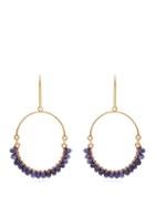 Matchesfashion.com Isabel Marant - Stone Embellished Hoop Earrings - Womens - Blue