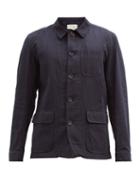 Matchesfashion.com Oliver Spencer - Cowboy Cotton-blend Twill Jacket - Mens - Navy