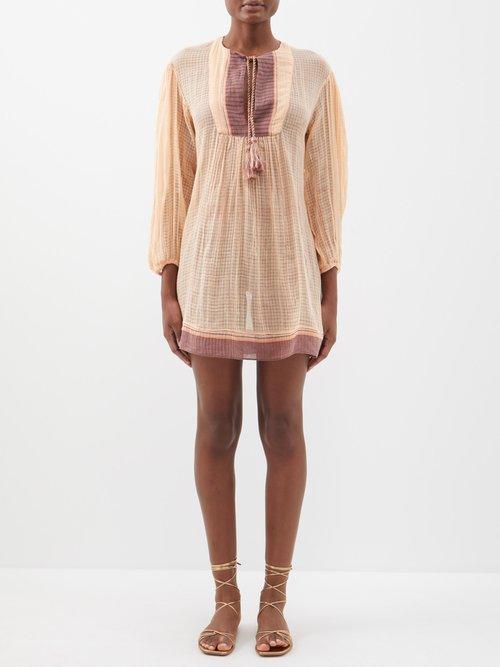 Ulla Johnson - Mandira Printed Cotton-gauze Kaftan Dress - Womens - Cream