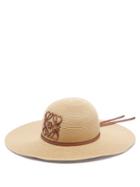 Ladies Accessories Loewe Paula's Ibiza - Anagram-logo Straw Hat - Womens - Beige