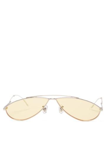 Matchesfashion.com Gentle Monster - Kujo Aviator Frame Sunglasses - Mens - Silver