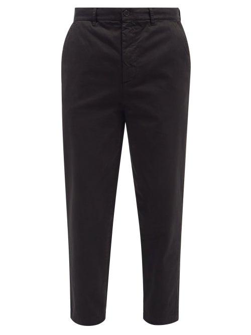 Mens Rtw Raey - Tapered Cotton Chino Trousers - Mens - Black
