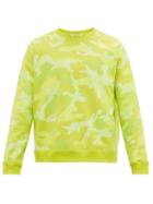 Matchesfashion.com Valentino - Camouflage Print Cotton Blend Sweatshirt - Mens - Green