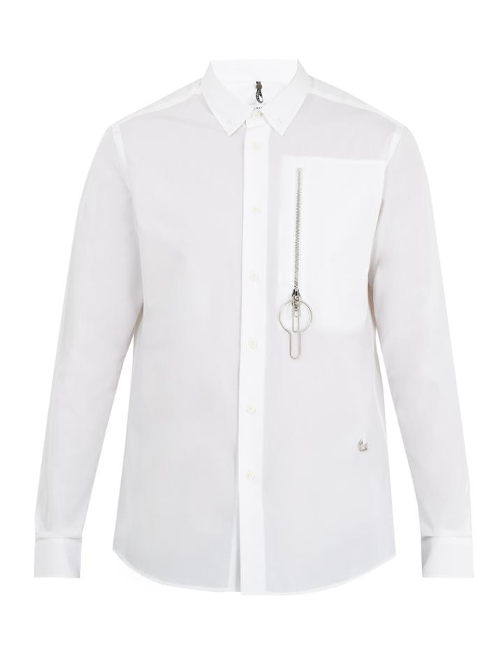 Oamc Zip-lock Single-cuff Cotton-poplin Shirt