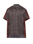 Matchesfashion.com Y/project - Paisley Panel Cotton Blend Bowling Shirt - Mens - Red
