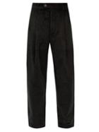 Matchesfashion.com King & Tuckfield - High-rise Straight-leg Cotton-corduroy Trousers - Mens - Green