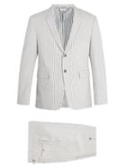 Matchesfashion.com Thom Browne - Single Breasted Striped Cotton Seersucker Suit - Mens - Grey