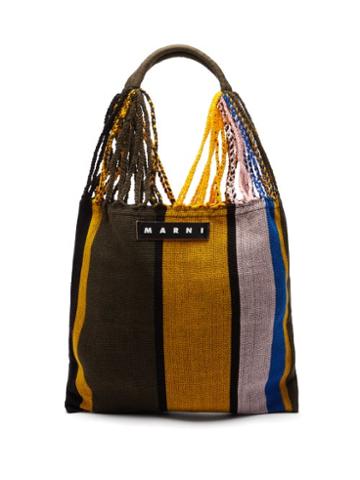 Ladies Bags Marni Market - Hammock Striped Canvas Tote Bag - Womens - Multi