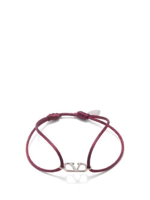 Valentino Garavani - V-logo Cord Bracelet - Mens - Red