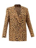 Matchesfashion.com Blaz Milano - Simba Everynight Double-breasted Silk Blazer - Womens - Leopard