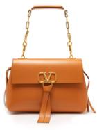 Matchesfashion.com Valentino - Go Logo Medium Leather Shoulder Bag - Womens - Tan