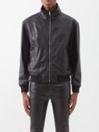 Saint Laurent - Panelled-yoke Leather Jacket - Mens - Black