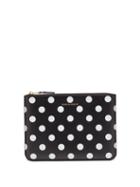 Matchesfashion.com Comme Des Garons Wallet - Polka-dot Leather Pouch - Mens - Black White