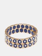 Roxanne Assoulin - Urban Florals Enameled Bracelet Set - Womens - Blue Multi