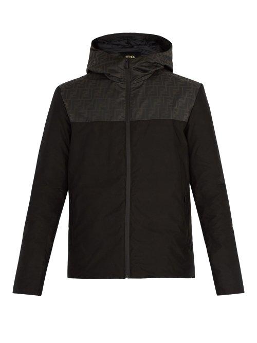 Matchesfashion.com Fendi - Printed Padded Down Shell Jacket - Mens - Black