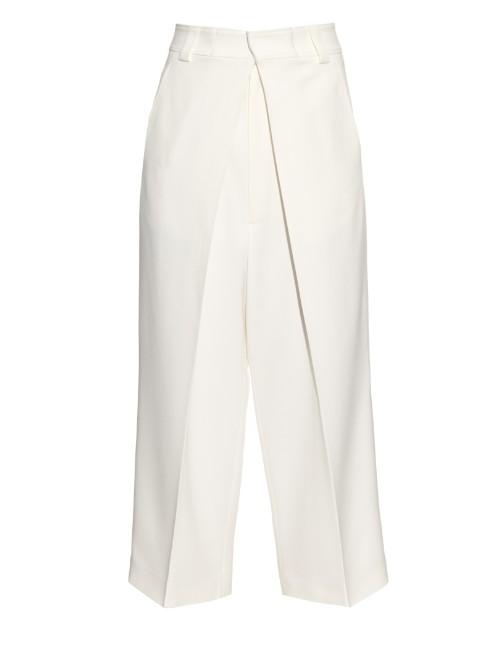 Joseph Tim Pleat-front Crepe Cropped Trousers