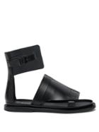 Matchesfashion.com Ann Demeulemeester - Buckled Flat Leather Sandals - Womens - Black