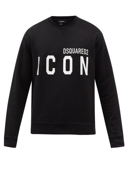 Dsquared2 - Icon Logo-print Cotton-jersey Sweatshirt - Mens - Black