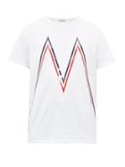 Matchesfashion.com Moncler - Maglia Logo Print Cotton T Shirt - Mens - White