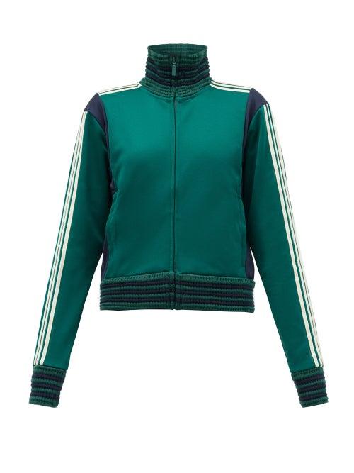 Matchesfashion.com Adidas X Wales Bonner - Lovers Crochet-ribbed Technical Track Top - Womens - Green