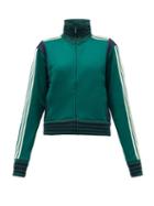 Matchesfashion.com Adidas X Wales Bonner - Lovers Crochet-ribbed Technical Track Top - Womens - Green