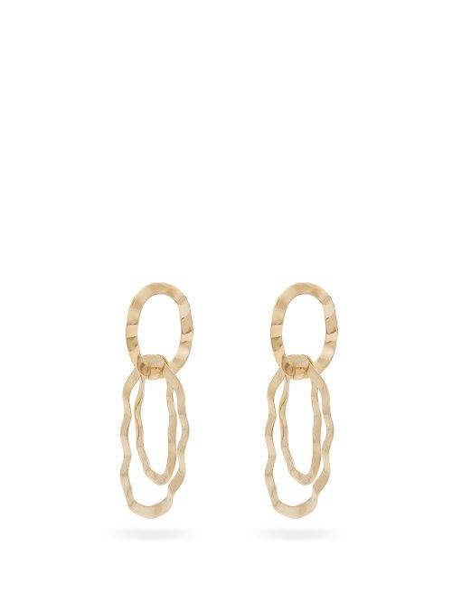 Matchesfashion.com Isabel Marant - Pith Hammered Hoop Earrings - Womens - Gold