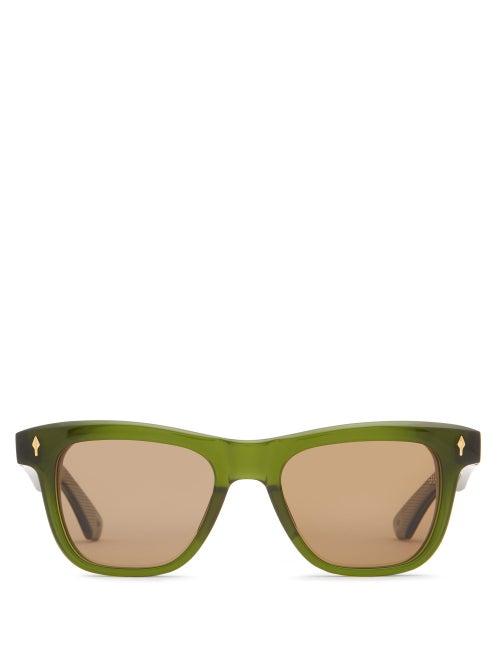 Matchesfashion.com Jacques Marie Mage - X Yellow Stone Forever Fitzgerald Sunglasses - Mens - Green