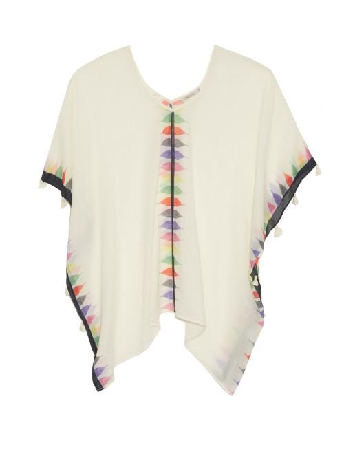 Mes Demoiselles Tian Triangle-print Cotton Kaftan