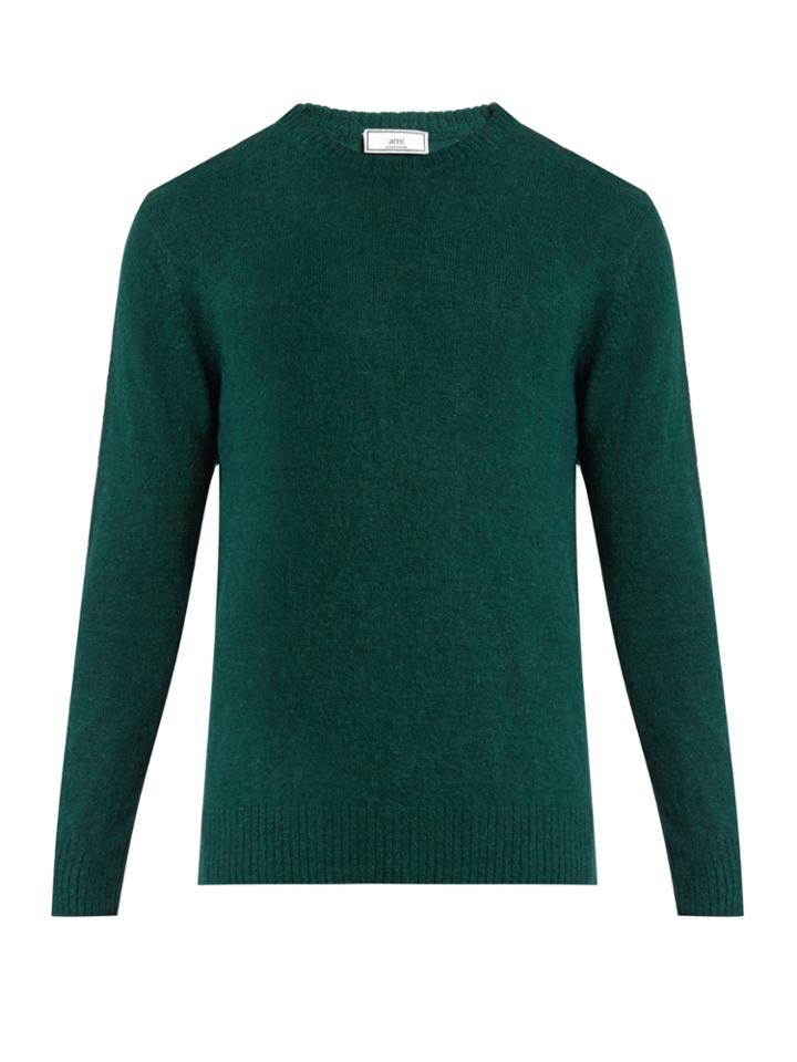 Ami Crew-neck Wool-blend Sweater