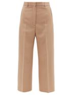 Acne Studios - High-rise Cropped Canvas Trousers - Womens - Beige