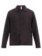 Matchesfashion.com Another Aspect - Another Shirt 2.1 Raw-silk Shirt - Mens - Black