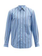 Matchesfashion.com Sunflower - Adrian Striped Cotton Shirt - Mens - Blue