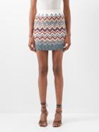 Missoni - Zigzag Crochet-knit Mini Skirt - Womens - Cream Multi