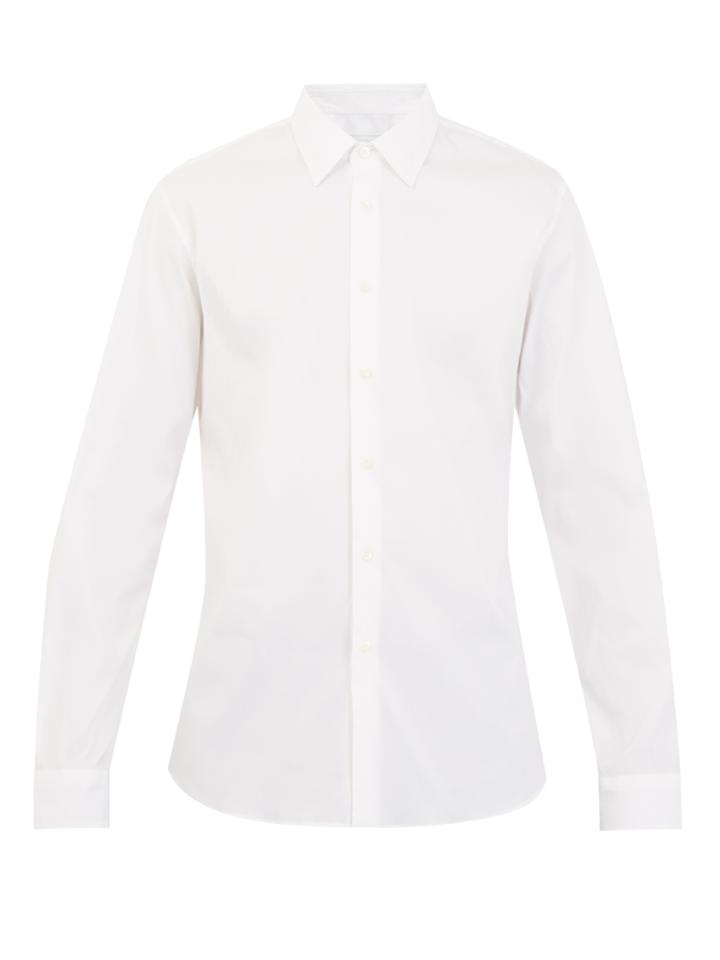 Prada Single-cuff Cotton-blend Shirt
