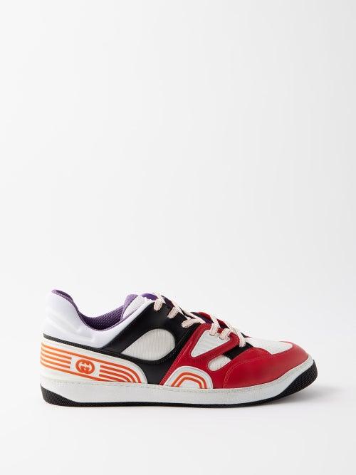 Gucci - Basket Faux-leather Trainers - Mens - Multi
