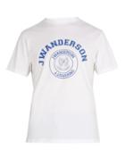 Matchesfashion.com Jw Anderson - University Logo Print Cotton T Shirt - Mens - White