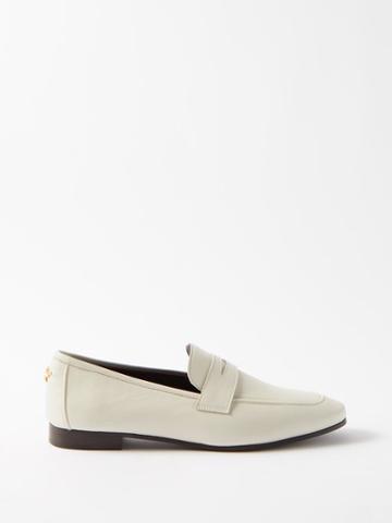 Bougeotte - Flneur Leather Penny Loafers - Womens - White