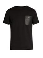 Fendi Leather-patch Cotton-jersey T-shirt