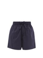 Ladies Lingerie Tekla - Organic-cotton Pyjama Shorts - Womens - Navy