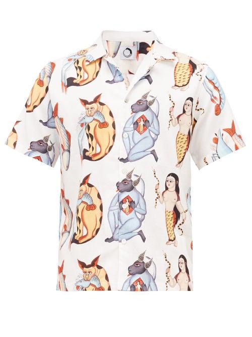 Matchesfashion.com Endless Joy - Indus And Minioan Aloha Printed Shirt - Mens - White Multi