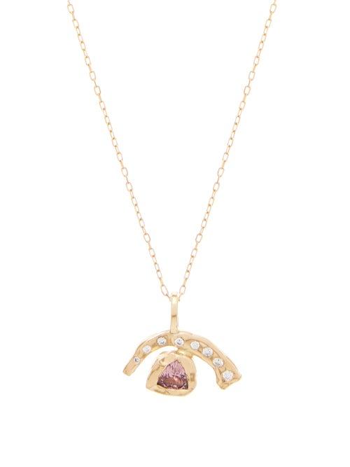 Matchesfashion.com Nadia Shelbaya - Diamond, Tourmaline & Gold Necklace - Womens - Gold