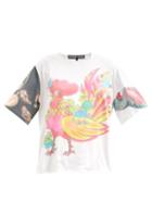 Matchesfashion.com Chopova Lowena - Rooster-print Jersey T-shirt - Womens - White Multi