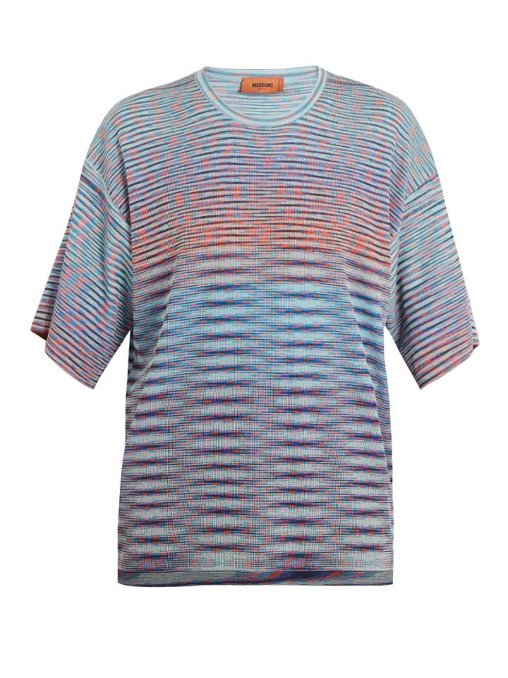 Missoni Striped-knit Cotton T-shirt