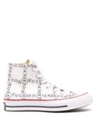 Matchesfashion.com Converse X Jw Anderson - Chuck 70 Logo Printed High Top Canvas Trainers - Womens - White