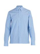 Matchesfashion.com Prada - Striped Cotton Shirt - Mens - Blue Multi