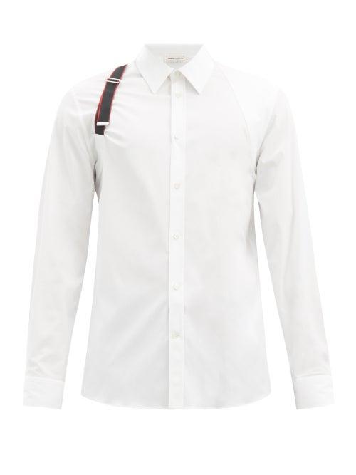 Matchesfashion.com Alexander Mcqueen - Harness Cotton-blend Shirt - Mens - White