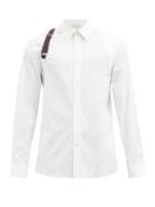 Matchesfashion.com Alexander Mcqueen - Harness Cotton-blend Shirt - Mens - White