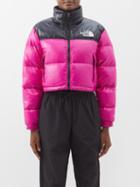 The North Face - Nuptse Quilted Down Coat - Womens - Pink Black